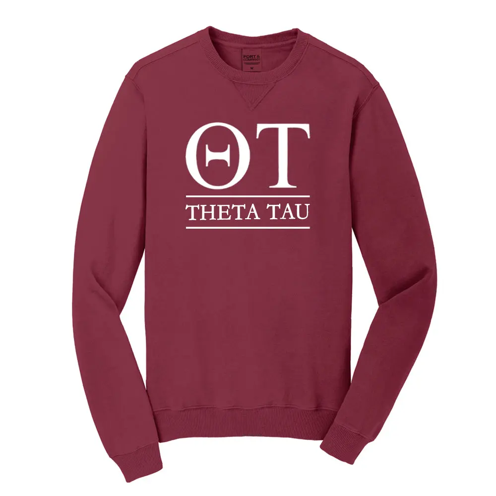 Theta Tau Beach Washed Crewneck Sweatshirt 1