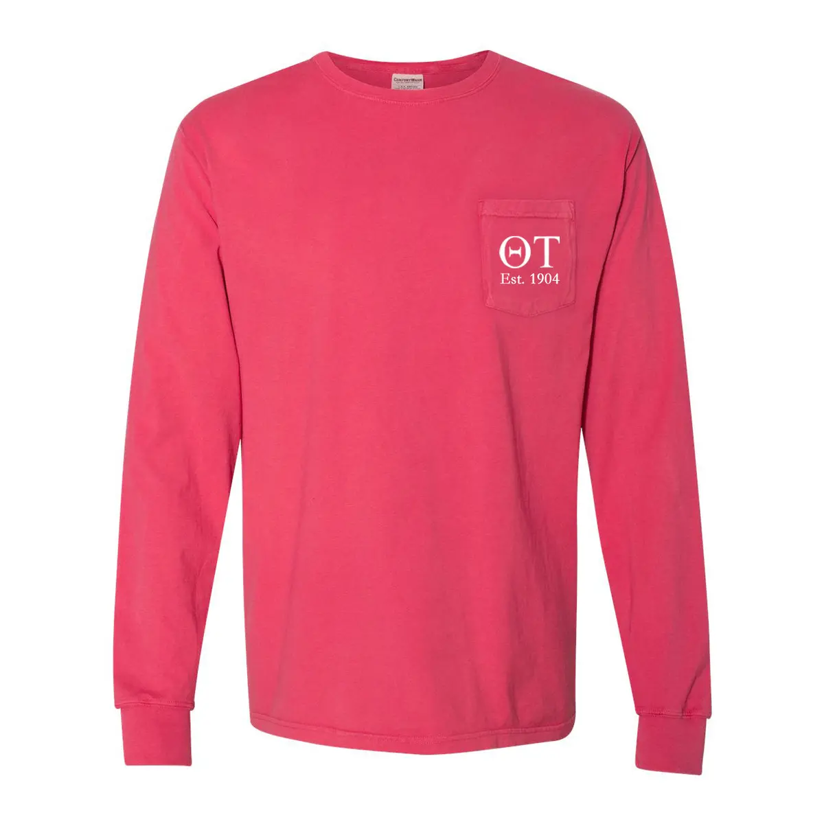 Theta Tau Long Sleeve Pocket Tee 1