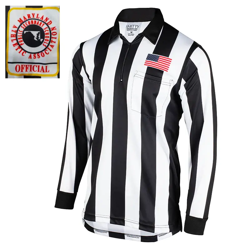 Usa118md Maryland Mpssaa Dye Sublimated Logo Long Sleeve Football Shirt 1