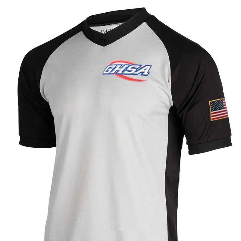 Georgia Ghsa Logo Dye Sublimated Men's Grey Basketball Shirts 1