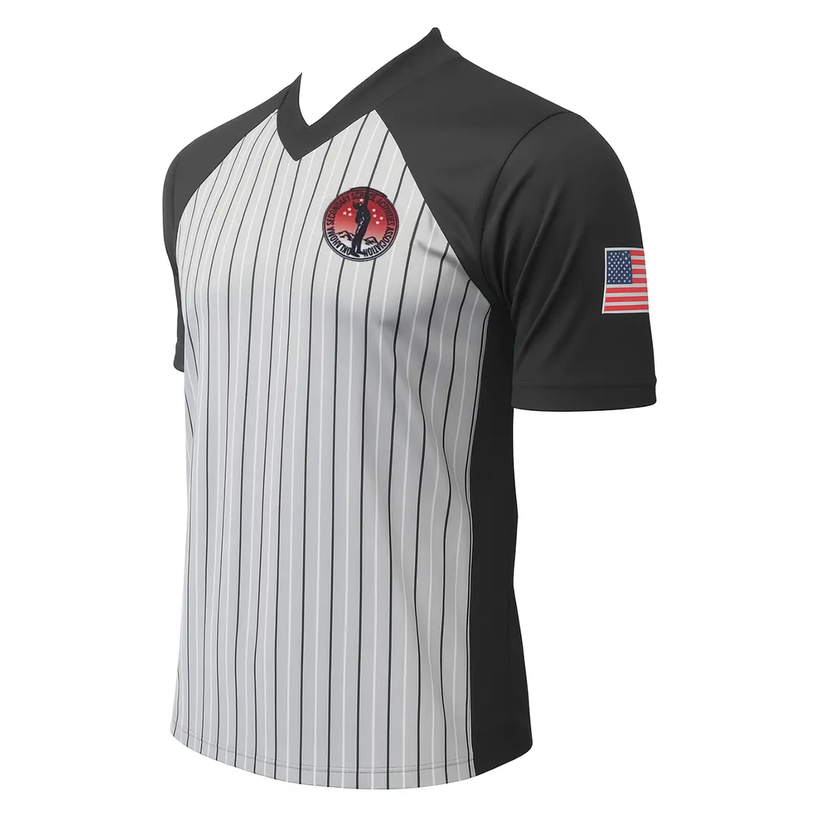 Oklahoma Ossaa Grey Pinstripe Wrestling Shirt 1