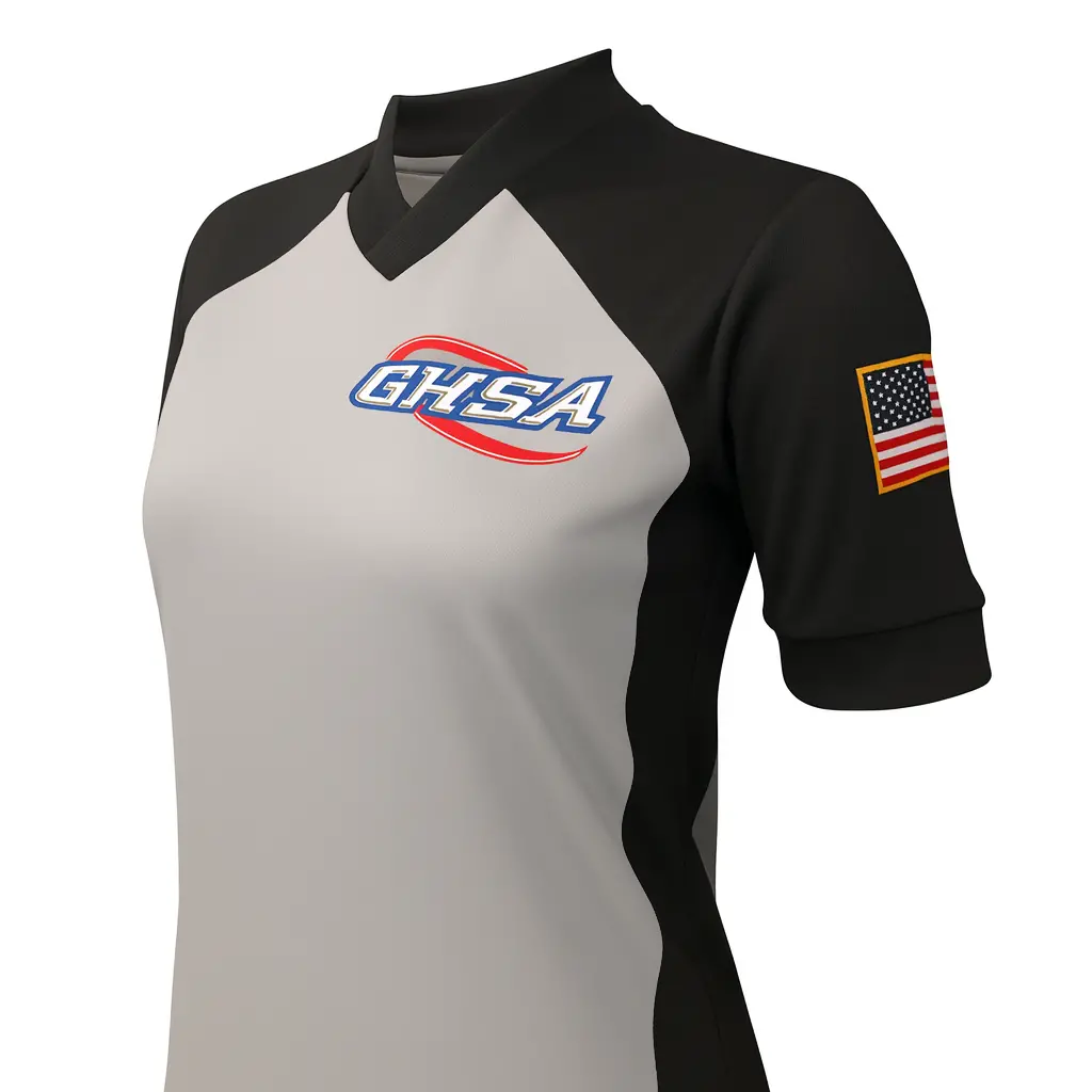 Georgia Ghsa Logo Dye Sublimated Women's Grey Basketball Shirts 1