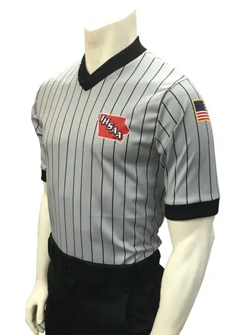 Iowa Ihsaa Logo Dye Sublimated Men's Grey Wrestling Shirts 1