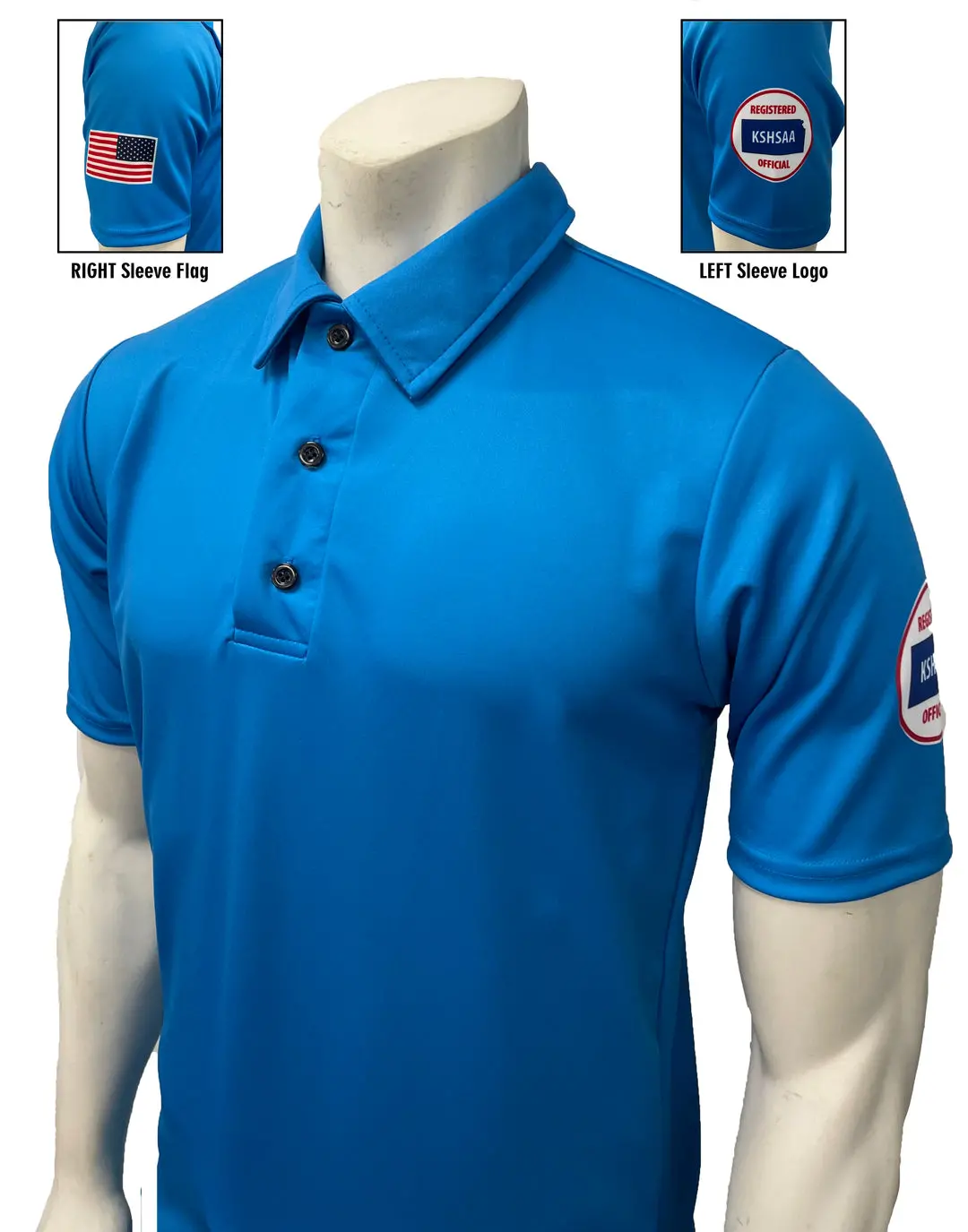 Kansas Khsaa Logo Dye Sublimated Mens Blue Volleyball Shirts 1