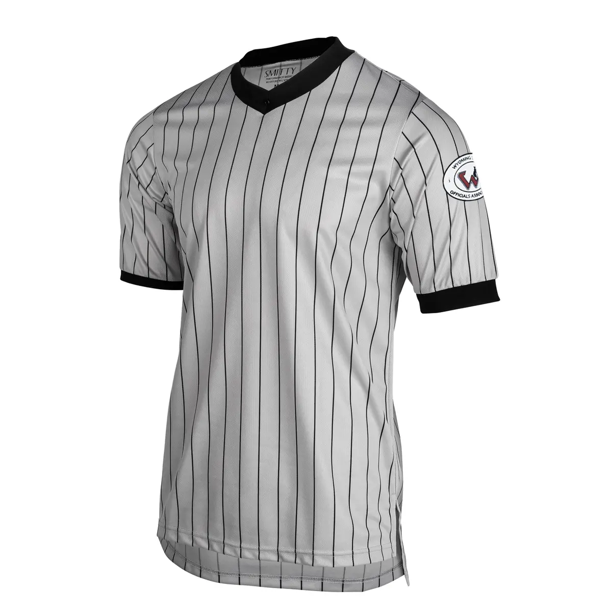 Wyoming Whsaa Logo Dye Sublimated Men's Grey Wrestling Shirts 1
