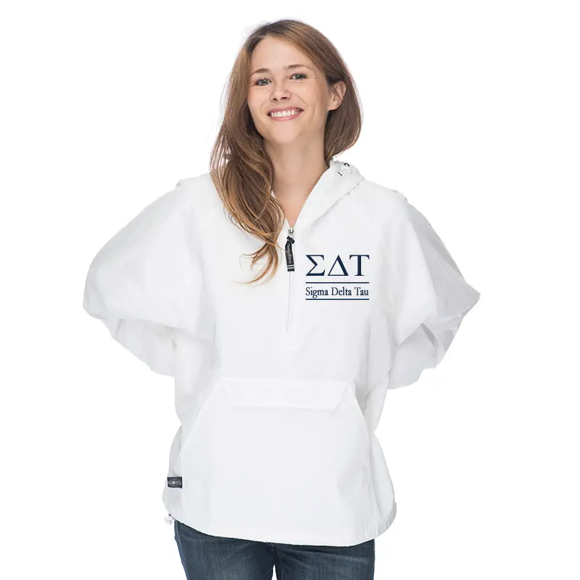 Sigma Delta Tau Classic Solid Pullover Windbreaker - Lined 1