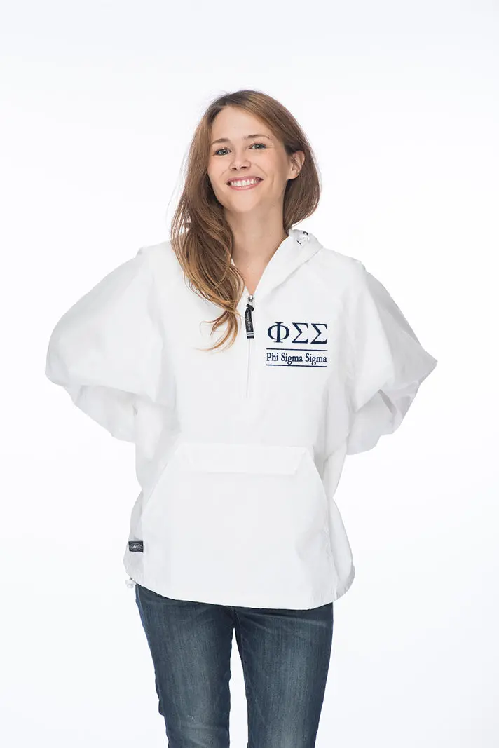 Phi Sigma Sigma Classic Solid Pullover Windbreaker - Lined 2