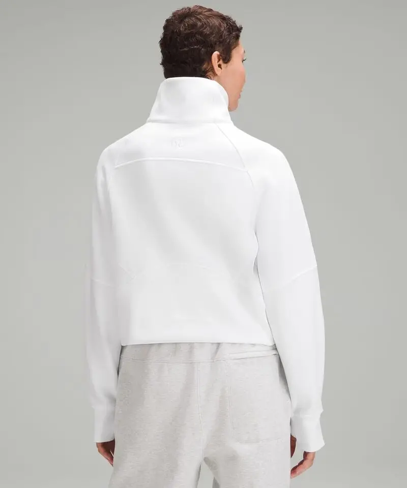 Delta Phi Epsilon Mom Lululemon Scuba Oversized Funnel-Neck Half Zip - White 2