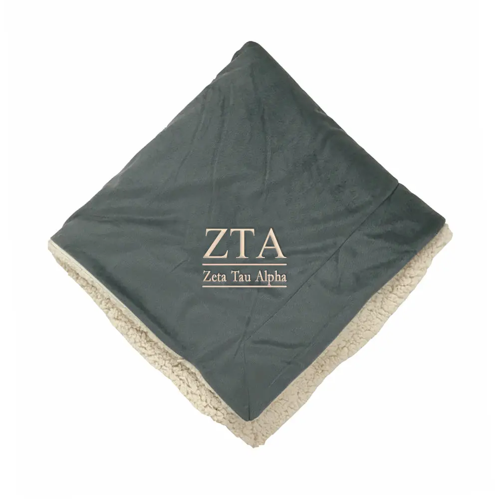 Zeta Tau Alpha Sherpa Throw Blanket 1