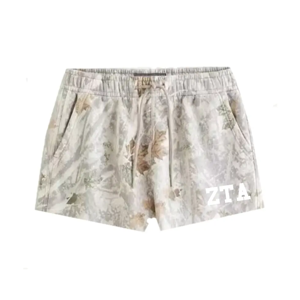 Sorority Letters Camo Cloud Fleece Shorts - Camouflage 1