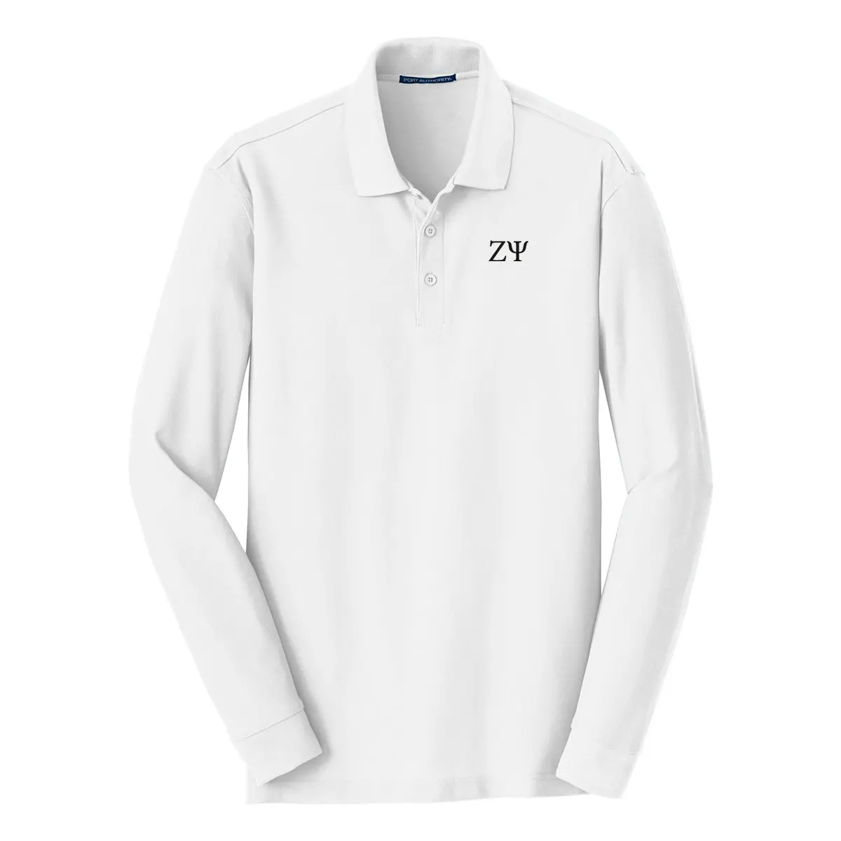 Zeta Psi Theta Long Sleeve Polo 1