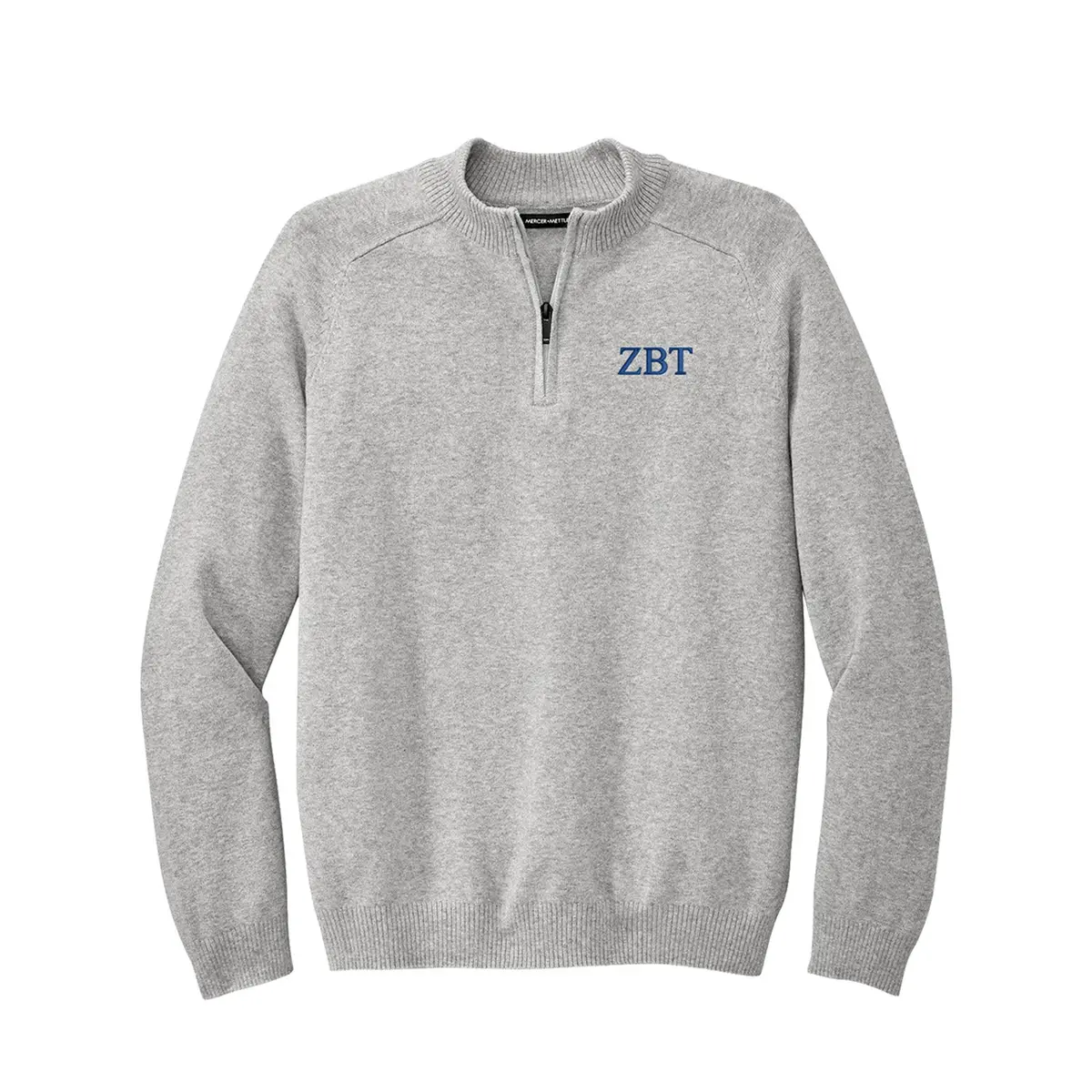 Zeta Beta Tau 1/4-Zip Monogrammed Sweater 1