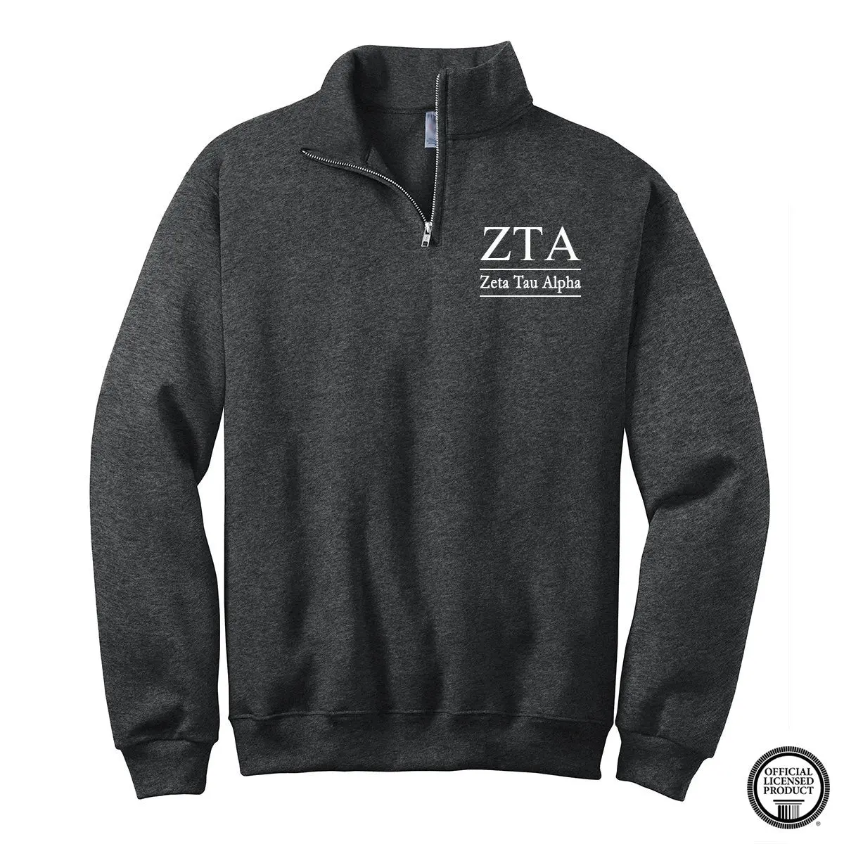Zeta Tau Alpha Quarter Zip Pullover 1
