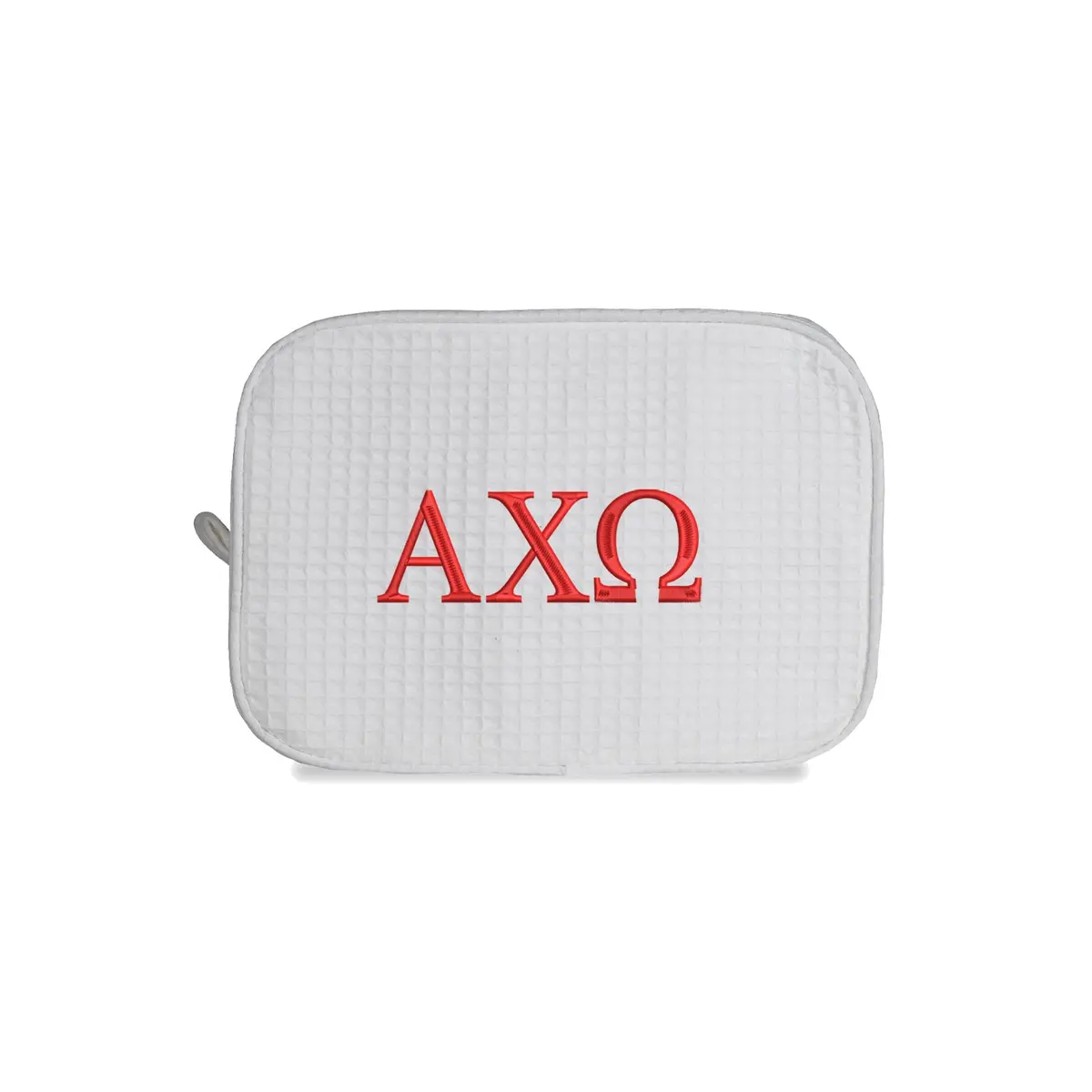 Alpha Chi Omega Waffle Weave Cosmetic Bag 1