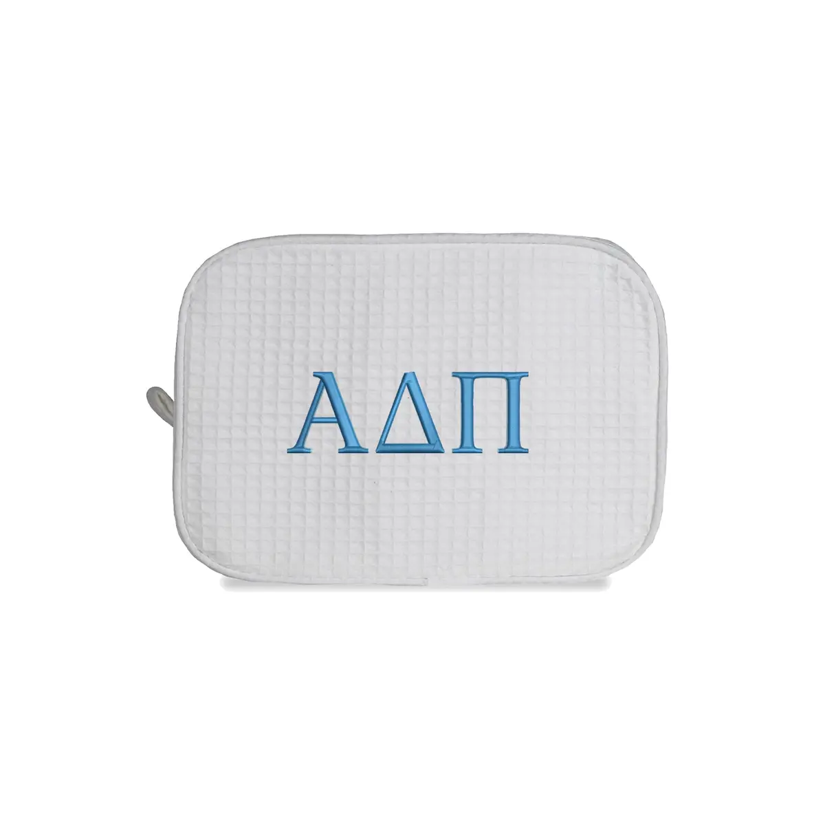 Alpha Delta Pi Waffle Weave Cosmetic Bag 1