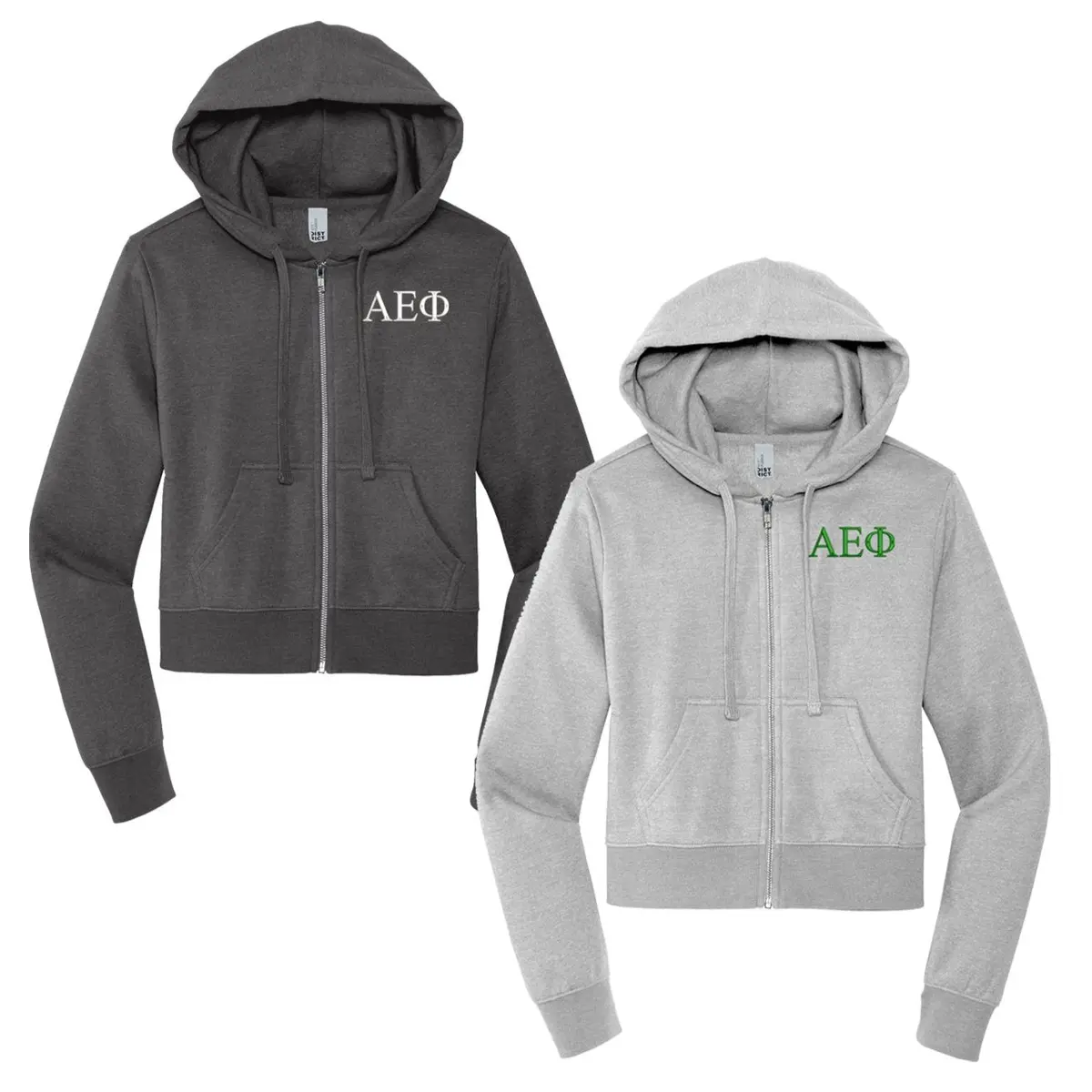 Alpha Epsilon Phi Cropped Zip Up Hoodie 1