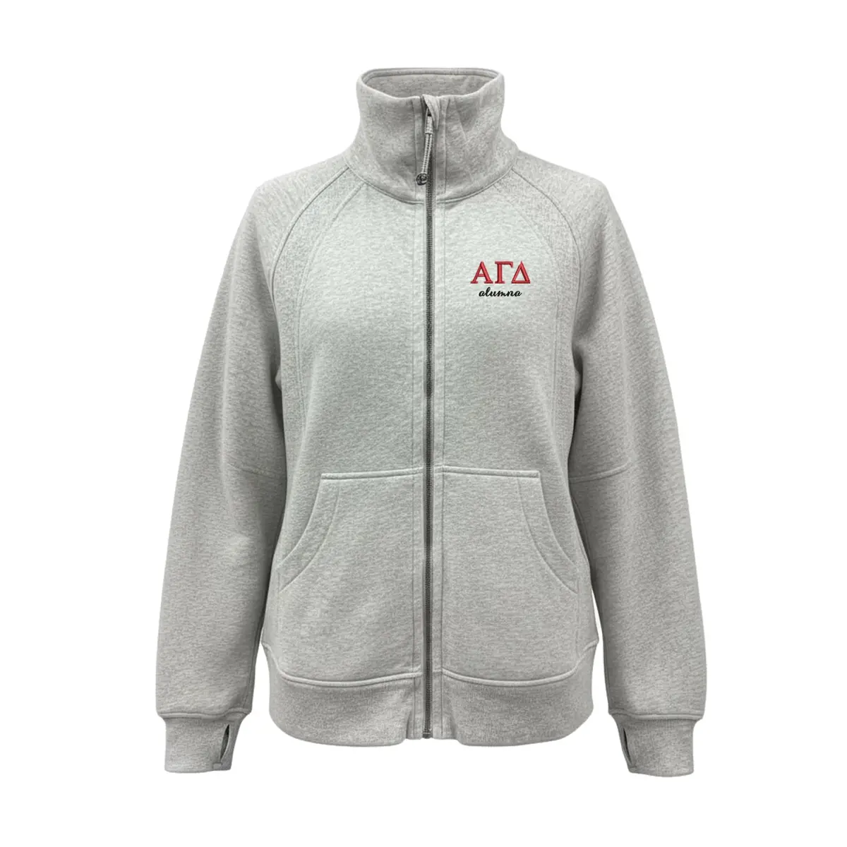Alpha Gamma Delta Alumna Lululemon Long Scuba Oversized Funnel - Full-Zip 1