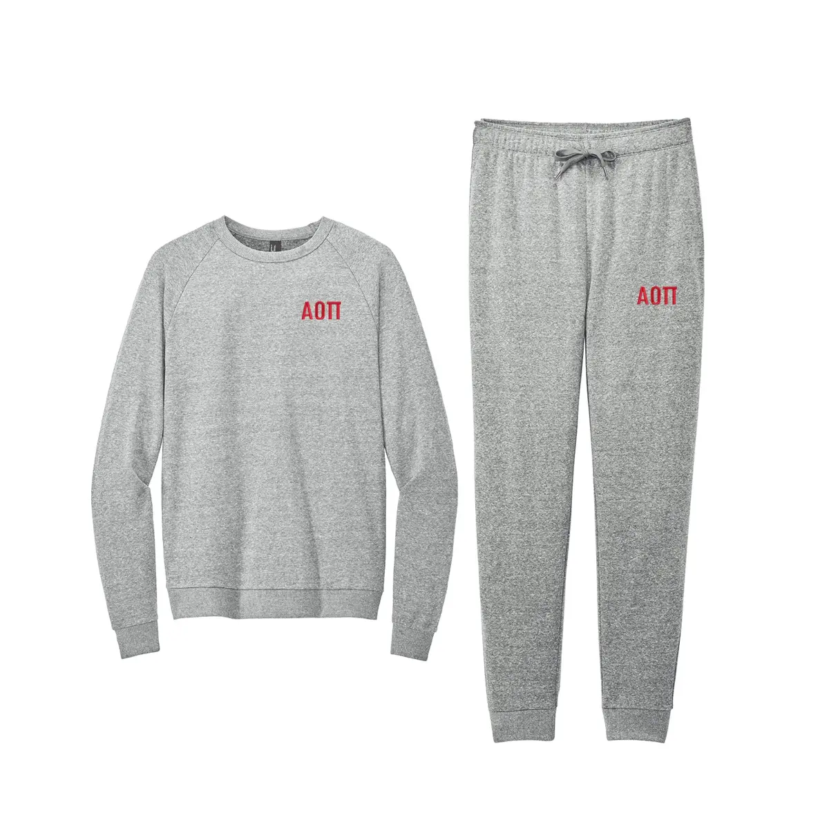 Alpha Omicron Pi Tri Fleece Jogger Set 1