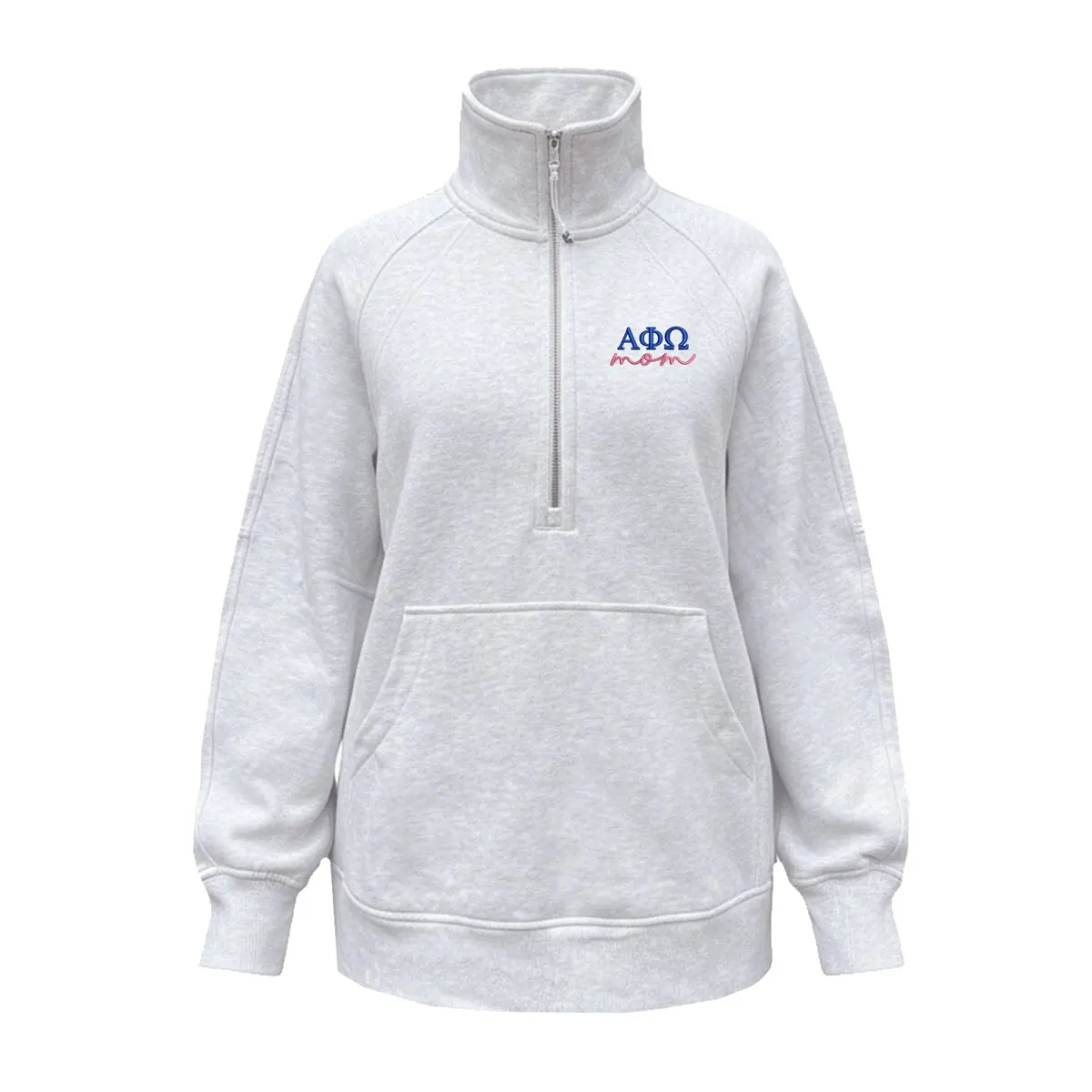Alpha Phi Omega Mom Lululemon Scuba Oversized Funnel-Neck Half Zip Long - Mom 1