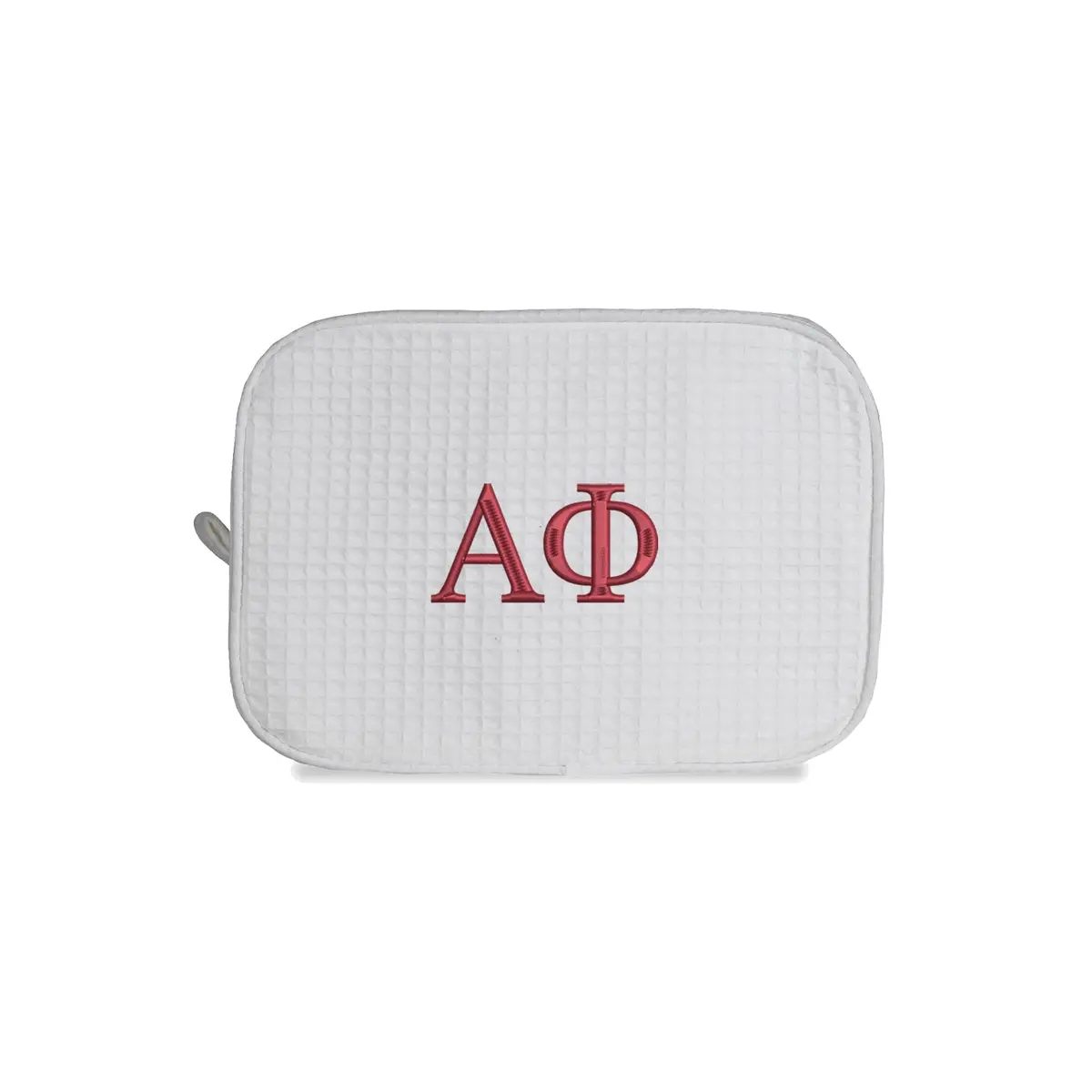 Alpha Phi Waffle Weave Cosmetic Bag 1