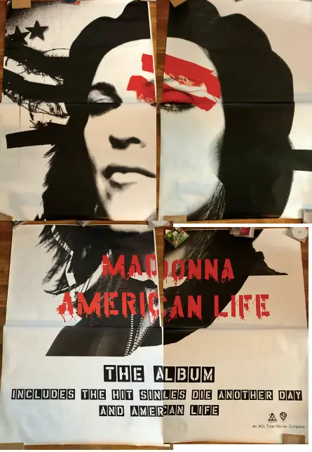 Madonna - 2003 - American Life - Giant 4 Panel Promotional Subway Poster  78X88 1