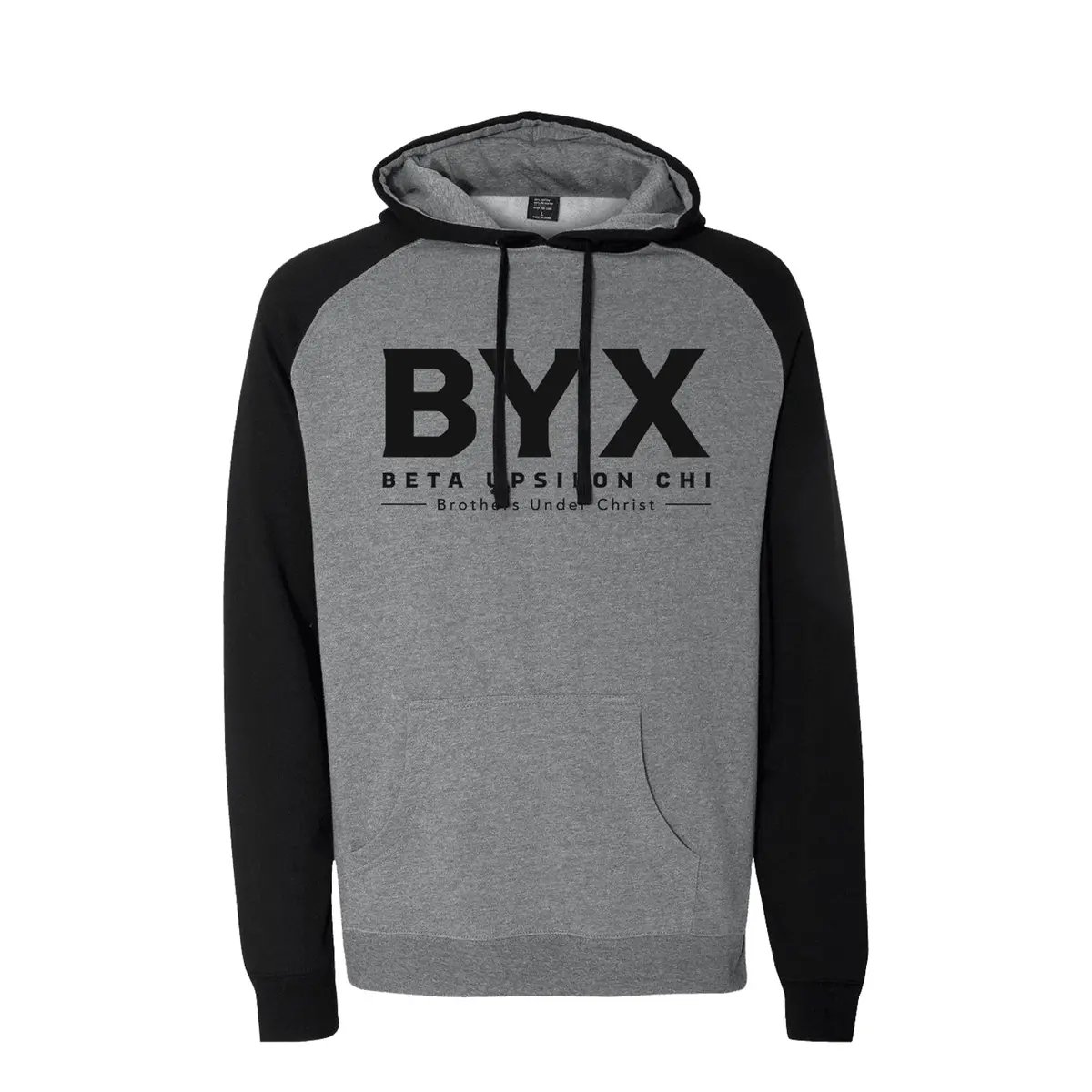 Beta Upsilon Chi Raglan Hooded Sweatshirt 1