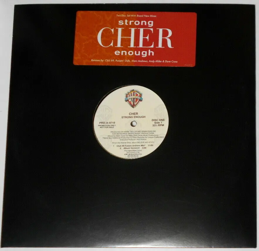 Cher - Strong Enough 2X 12" Lp  Vinyl Promo - Used 1