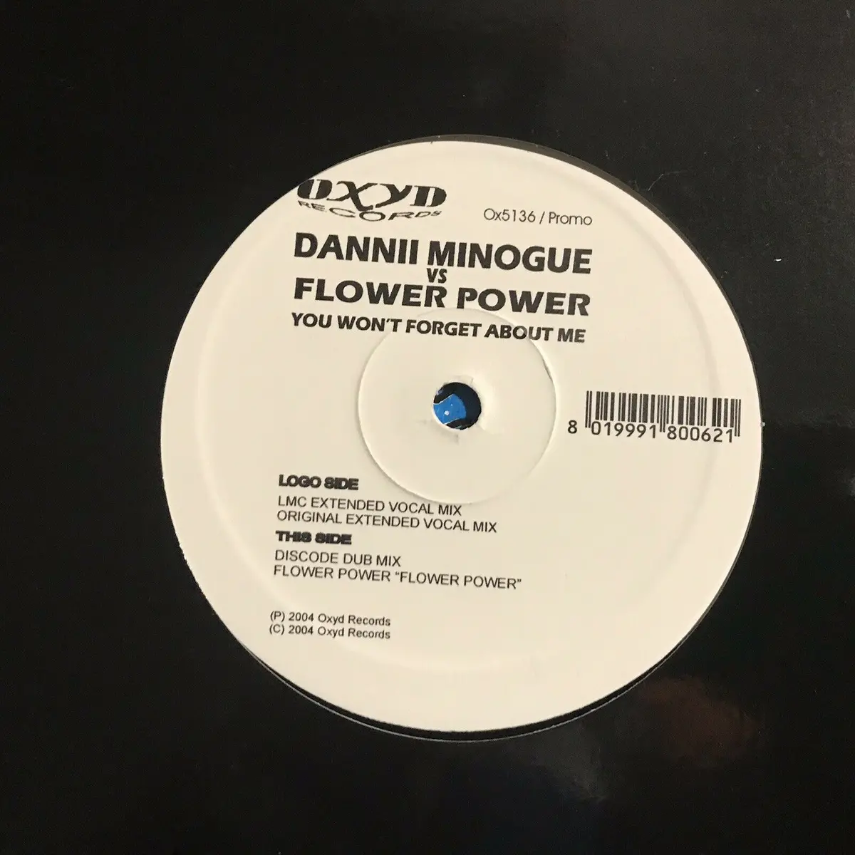 Dannii Minogue Vs Flower Power - You Won't Forget About Me 12" Promo Lp 1