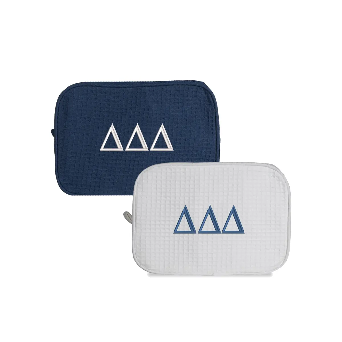Delta Delta Delta Waffle Weave Cosmetic Bag 1