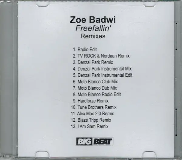 Zoe Badwi - Freefallin'  (Remixes) Promo Cd 1