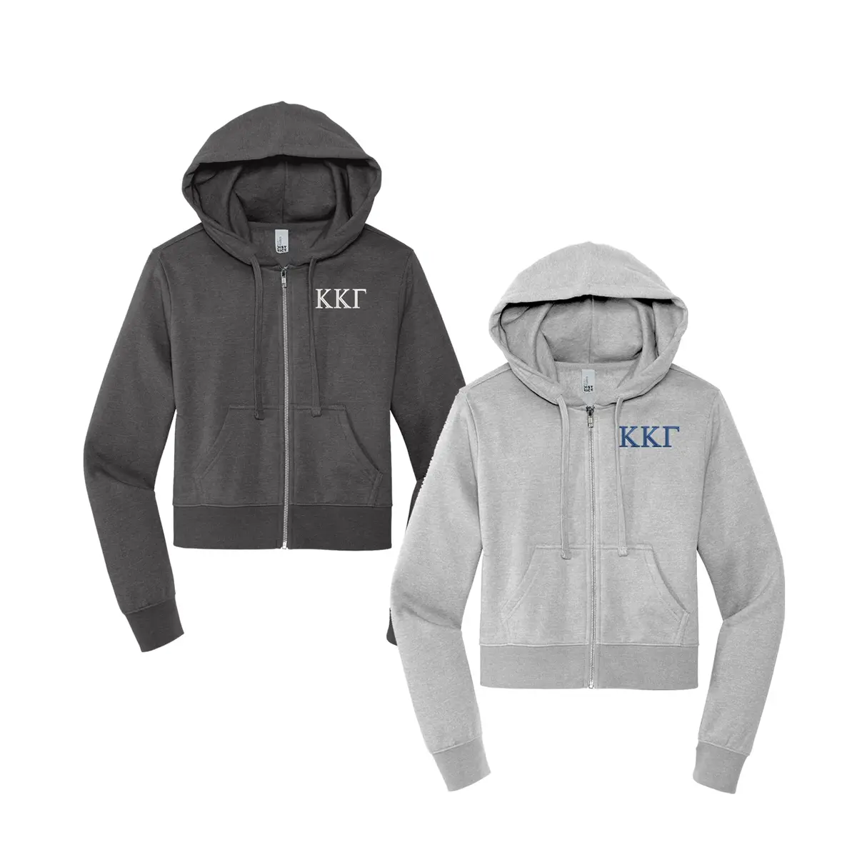 Kappa Kappa Gamma Cropped Zip Up Hoodie 1