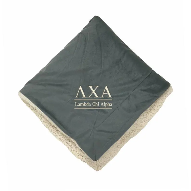 Lambda Chi Alpha Sherpa Lined Blanket 1