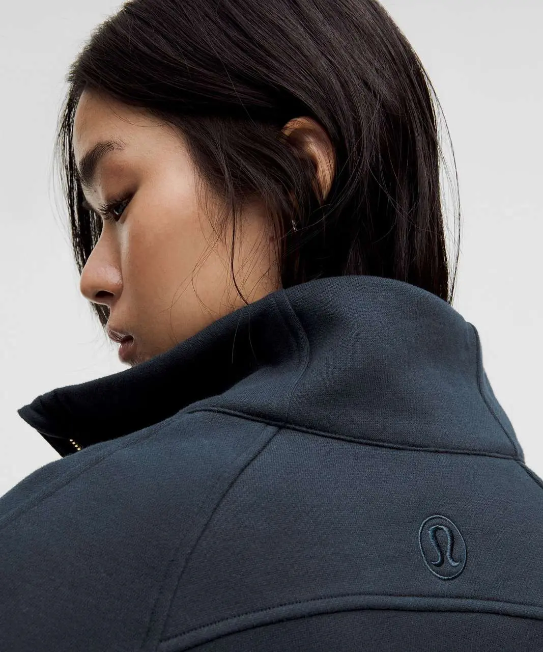 Sigma Delta Tau Lululemon Scuba Oversized Funnel-Neck Half Zip - True Navy 2