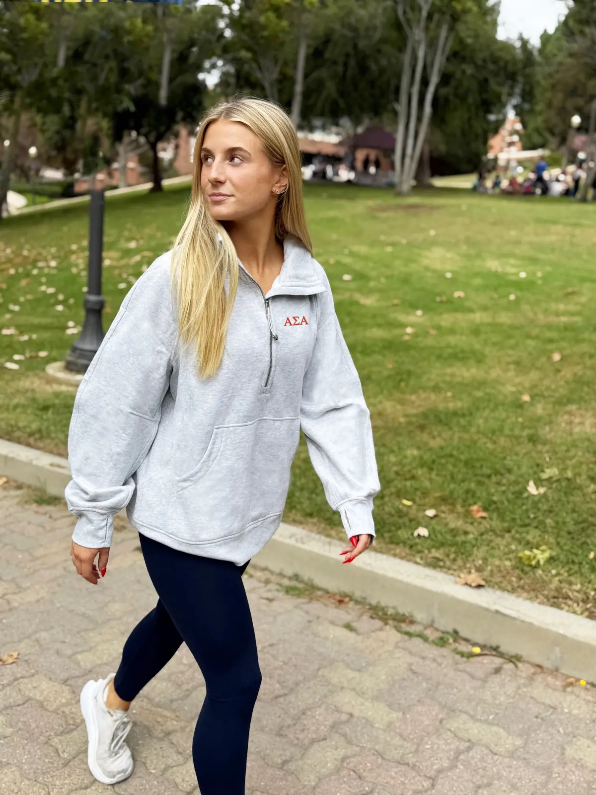 Alpha Sigma Alpha Lululemon Scuba Oversized Funnel-Neck Half Zip Long 2