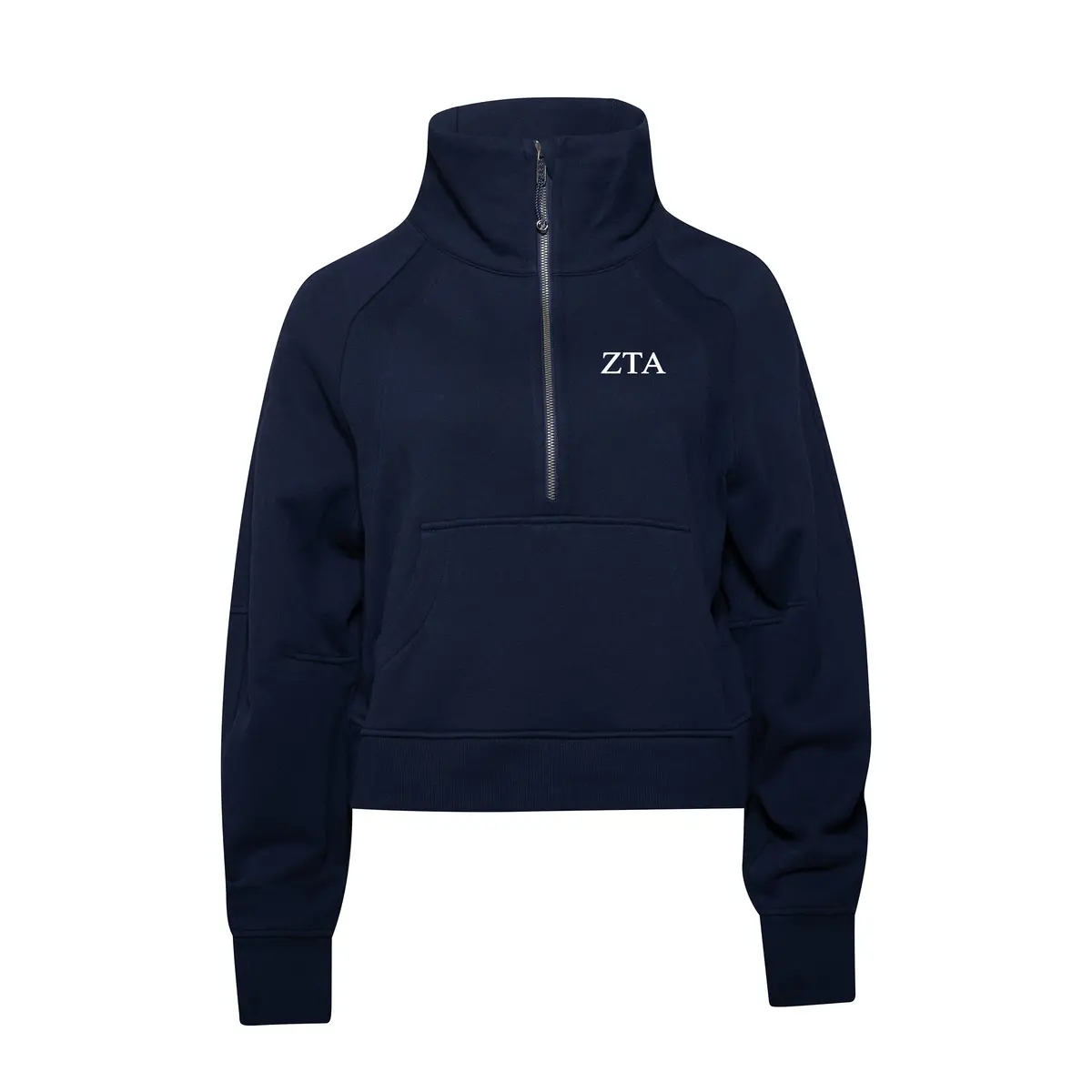 Zeta Tau Alpha Lululemon Scuba Oversized Funnel-Neck Half Zip - Navy 1