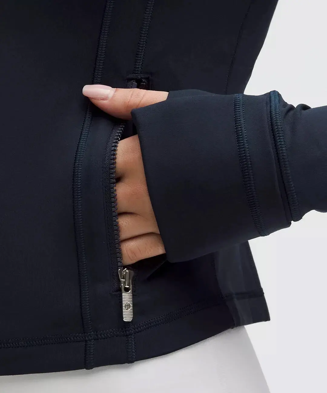 Kappa Alpha Theta Lululemon Define Cropped Hooded Jacket Nulu - Navy 6