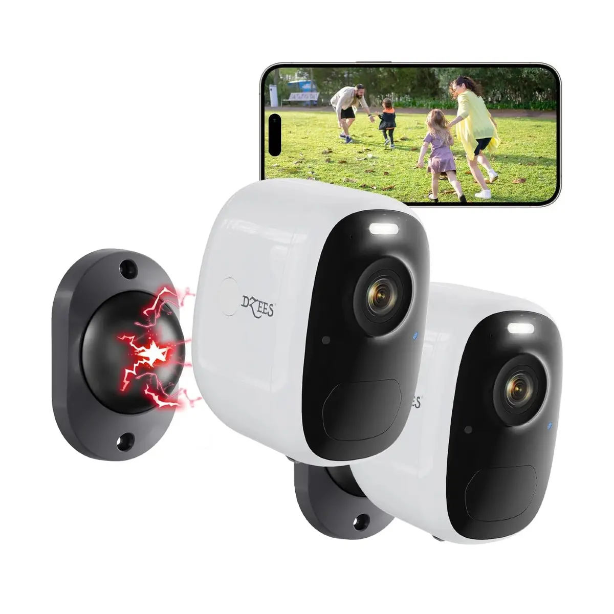 🔥Magnetic Mount Wireless Outdoor Security Camera Dzees G1d (2-Cam) 1