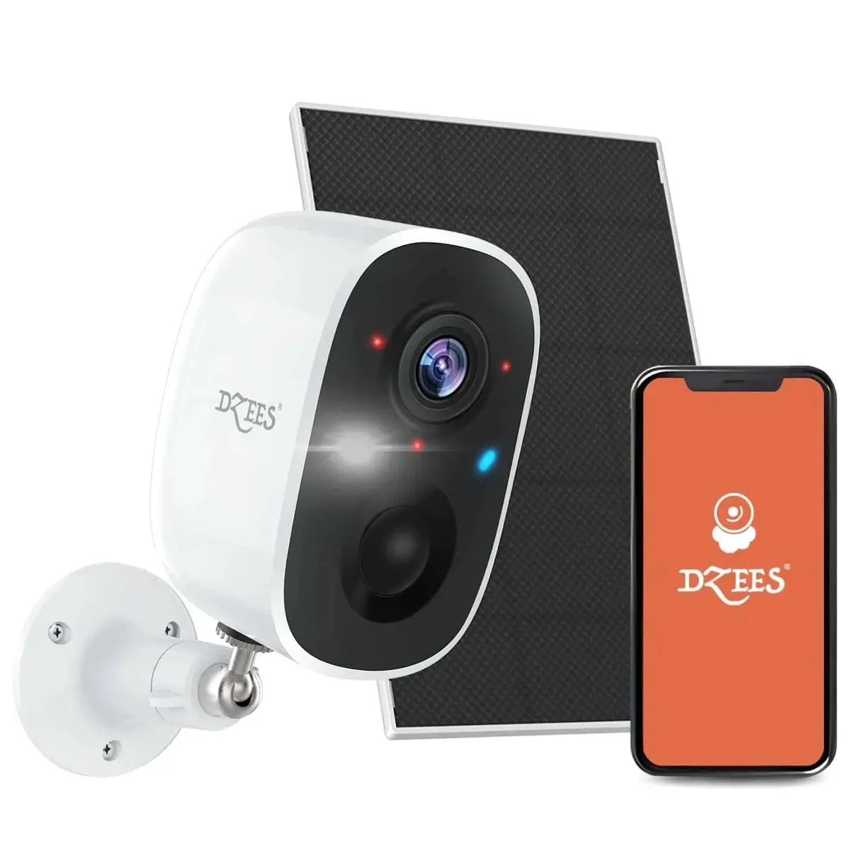 Mini 2K Solar Wireless Outdoor Security Camera – Ai Detection, Color Night Vision, Siren Alert, 100% Wire-Free Dzees G6k 1