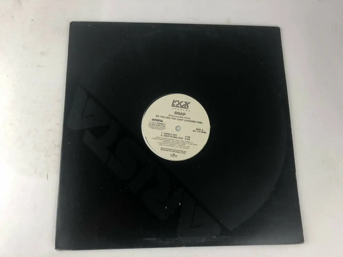 Snap! Ft: Niki Haris - Do You See The Light (Looking For) 12" Lp Vinyl 1993 1