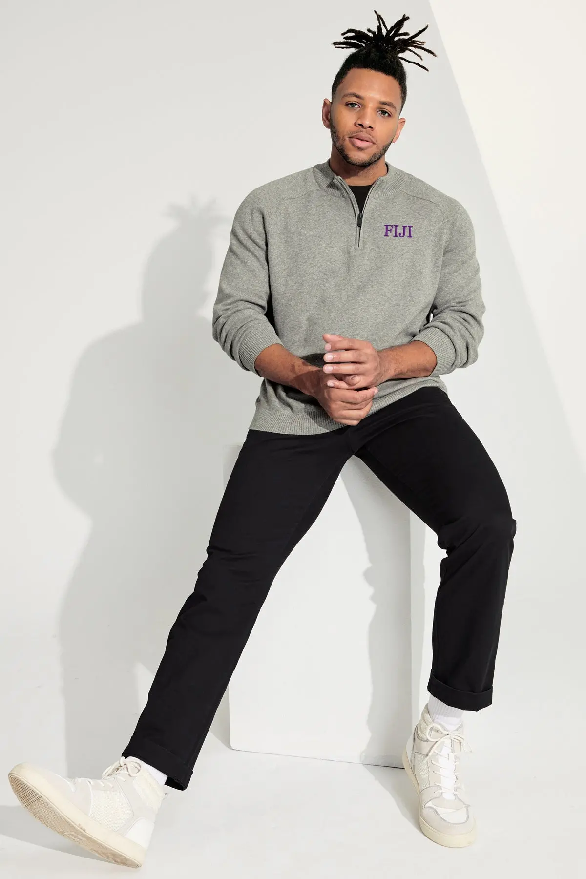 Phi Gamma Delta 1/4-Zip Monogrammed Sweater 2
