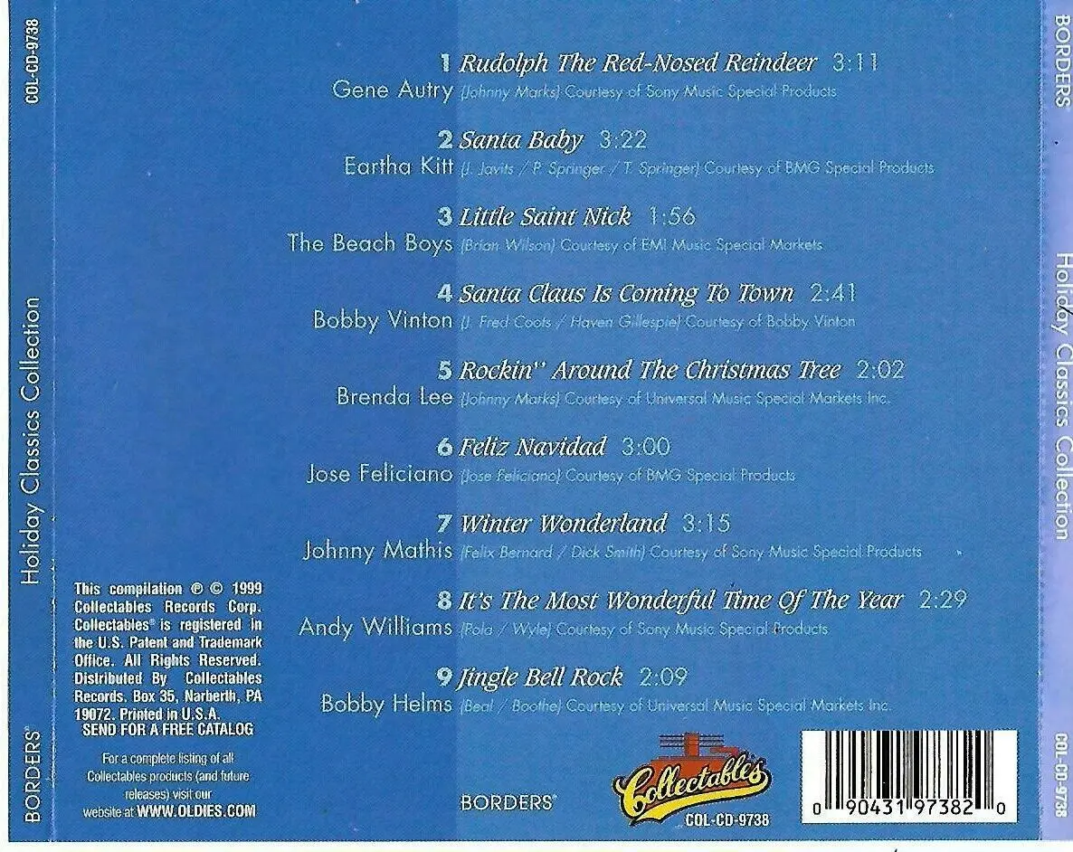 Borders -- Holiday Classics (Various)Cd - New 2