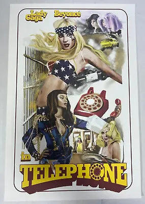 Lady Gaga Telephone Lithograph Poster 16X24" (Thick Stock Print) 1