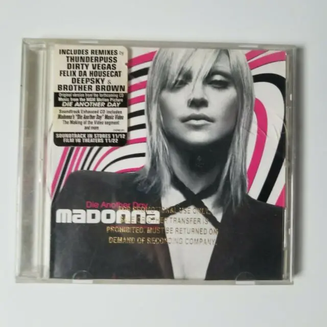Madonna: Die Another Day (Usa Maxi Remix Cd Single) Promo / Gold Stamp 1