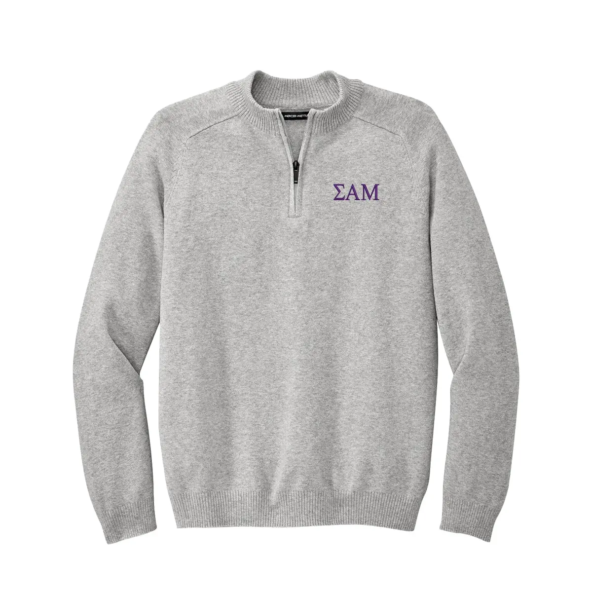 Sigma Alpha Mu 1/4-Zip Monogrammed Sweater 1