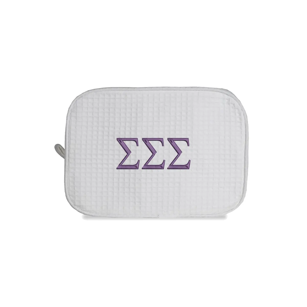 Sigma Sigma Sigma Waffle Weave Cosmetic Bag 1