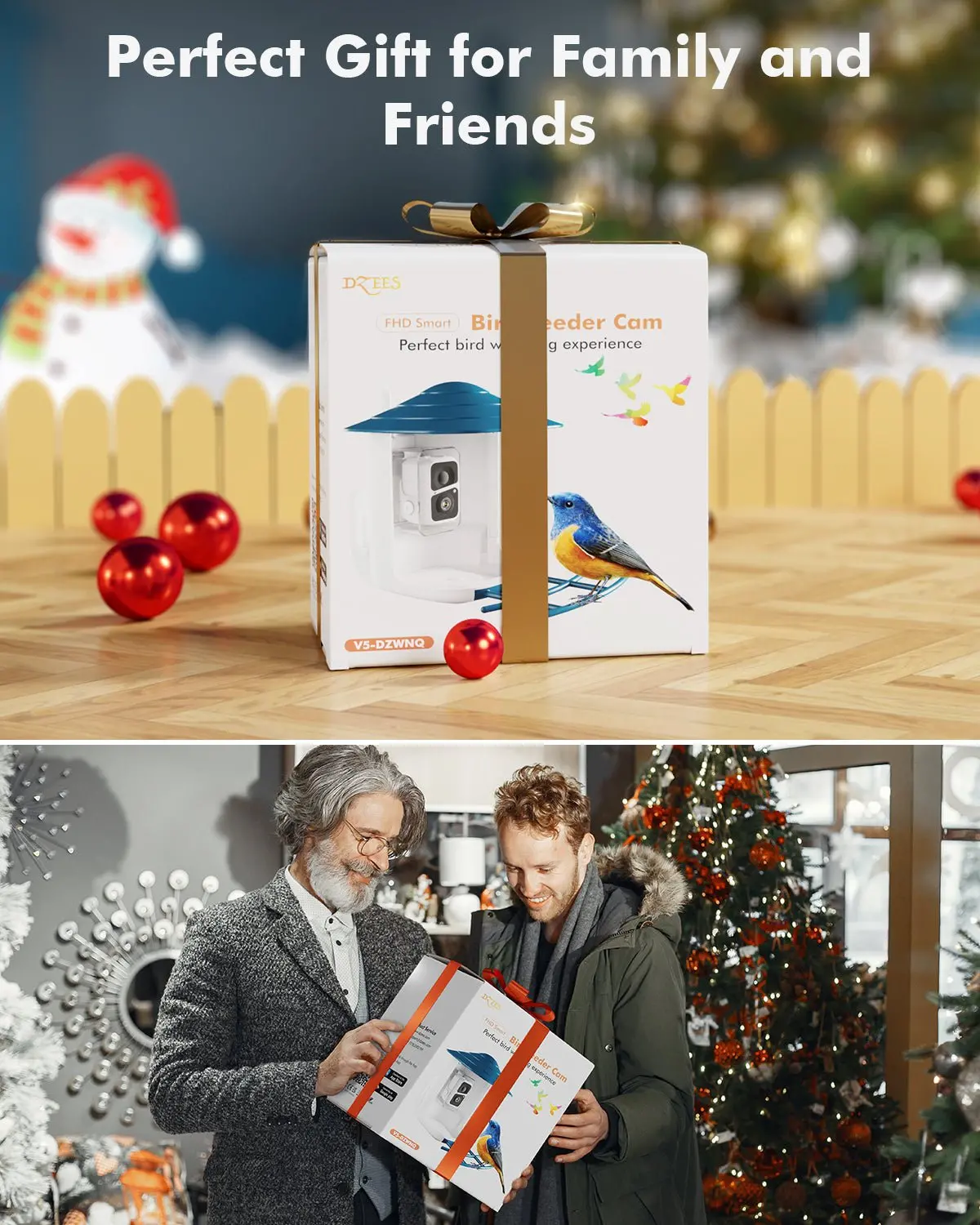 Smart Bird Feeder Camera - Hd Bird Watching, Ai Bird Identification, Solar Powered Wireless Outdoor Wildlife Camera Dzees V5 2