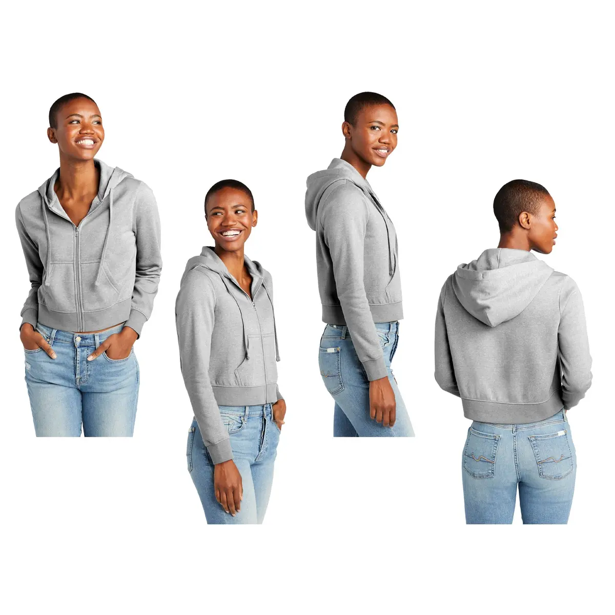 Delta Phi Epsilon Cropped Zip Up Hoodie 4
