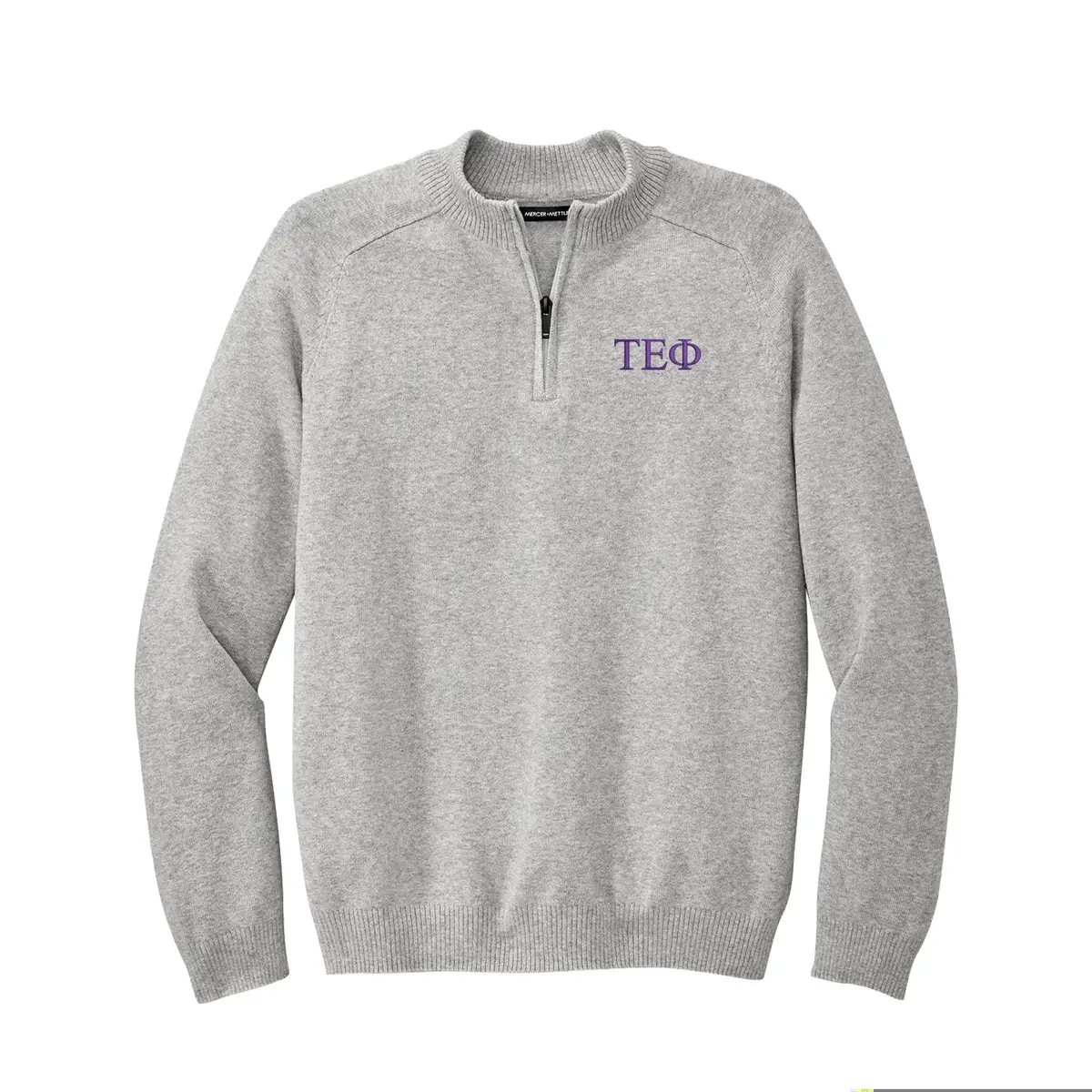 Tau Epsilon Phi 1/4-Zip Monogrammed Sweater 1