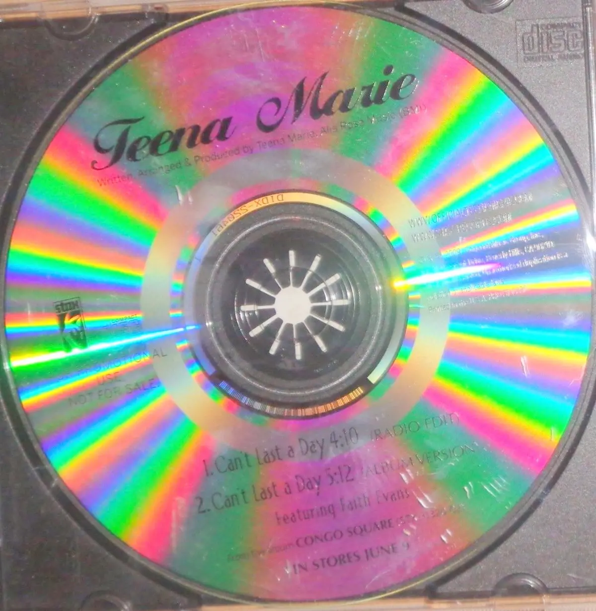 Teena Marie - Can't Last A Day (Promo Cd) 1