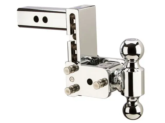 Ts10037c,B&W Trailer Hitches,Trailer Hitch Ball Mount 5" Drop, 5-1/2" Rise, 2" Shank, 2" And 2-5/16" Balls - Polished Chrome Finish 1